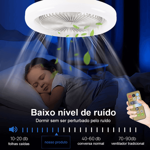 Luminária LED com Ventilador