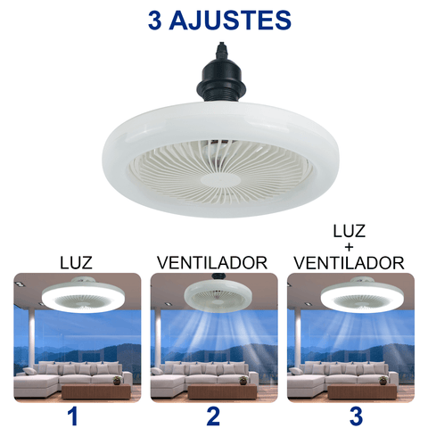 Luminária LED com Ventilador