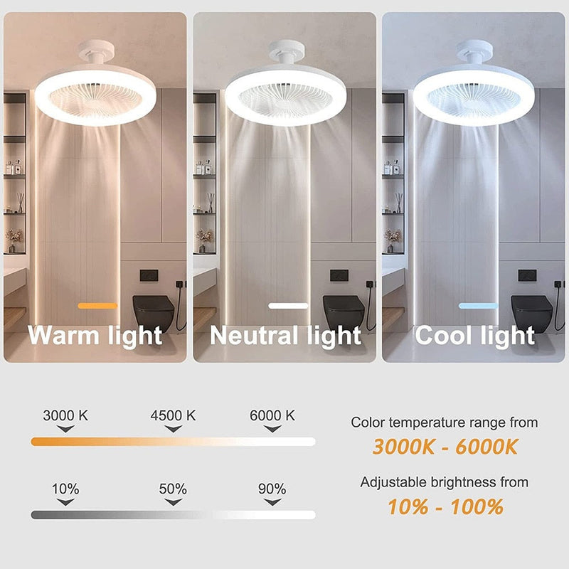 Luminária LED com Ventilador